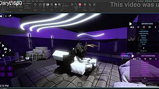 Intense roblox sex session with big ass and tits, cum explosion