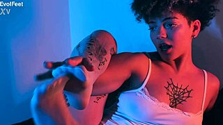 My Feet Love Attention From Goddess Latina Legs Nylon Pantyhose Sucking Toes