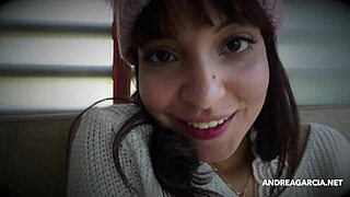 Sexy latin girl enjoys dirty interview and masturbation fun