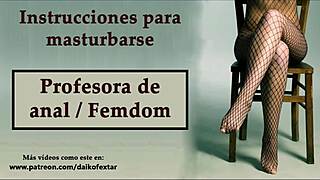 i am the profesora espa�ola doing anal joi femdom hipnosis sin manos, it's so intens