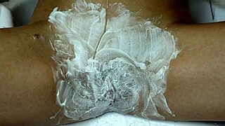 Shaving Hairy Pussy Close Up