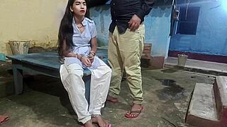 First time virgin indian girlfriend has outdoor hindi sex video