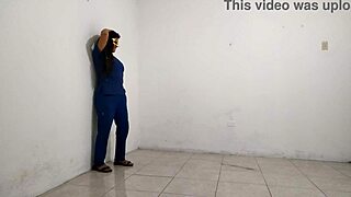 i saw the dirty hospital nurse give the janitor a sloppy blowjob