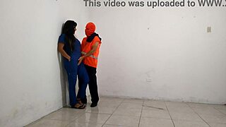 i saw the dirty hospital nurse give the janitor a sloppy blowjob