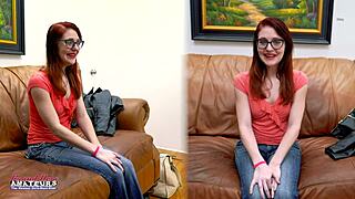 Redhead Dezi Rae Fingerfucks Pussy Deepthroats Boner