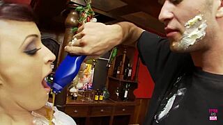 brunette rides big cock