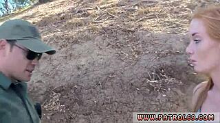 why does this milf cop show off her puffy with strapon?