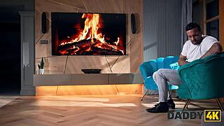 Horny teen cheats on boyfriend in bedroom!