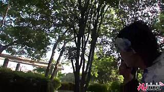 i see hot japanese model saki aoyama suck cock in the park