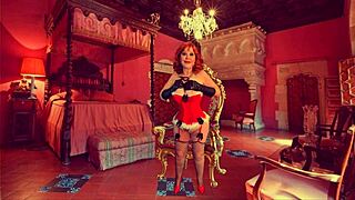 granny carmen celebrates christmas in july with stick and dick orgasms, oh wow