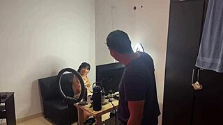 Hermanastra Gets Caught on Webcam by Her Brother and Has Sex for Silence