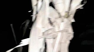 I caught my stepmom pissing and masturbating outdoors in public.