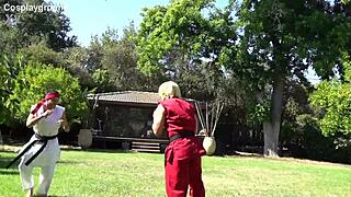 Jade Kush Dresses As Chun Li And Gets Fucked By Two Huge Cocks In Street Fighter Cosplay