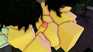 Teaching Her Ass To Take A Big White Cock In Roblox.