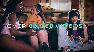 Three sexy blondes turn study time into an emotional lesbian adventure.