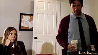 Teen Beauty Riding Stepbrothers Hard Cock