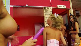 lesbians cannot keep their hands off of each other when trying to make their shaved pussies cum