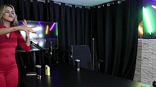 Sofie Lollipop demonstrates blowjob for horny interested people.