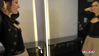 skinny brunette ashley wolf rubs her pussy with a sex toy in her solo session