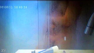 German wife enjoys cum in the shower on hidden cam 😏