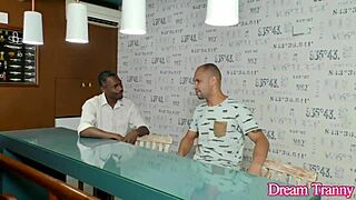 Interracial Threesome Ends with Creampie for Tgirl Maira Dimov