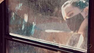 It's Astrid Love in a sensual outdoor scene with friends