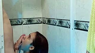 Stepbrother enters shower and fucks stepsister