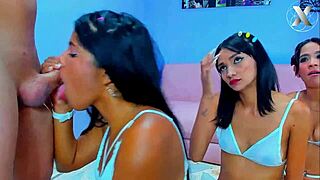 slutty stepsisters surprise blowjob stepfather webcam sex tape