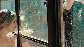 It's Astrid Love in a sensual outdoor scene with friends