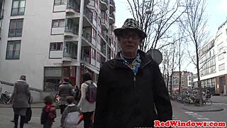 Dutch escort gets pussy pounded in stockings