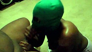 Quick Handjob and Head! Juicy BBW Ebony Swallows Big Black Cock.