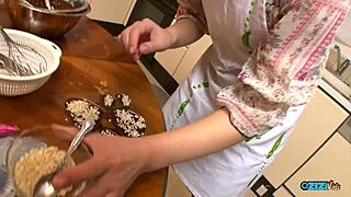 Asian Girl Sucks Cock Behind Bowling Alley for Cum