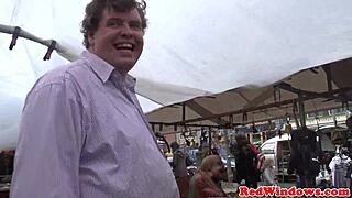 Dutch escort gets pussy pounded in stockings