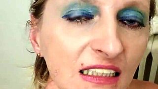 German milf sandra facefucks deepthroat strangle