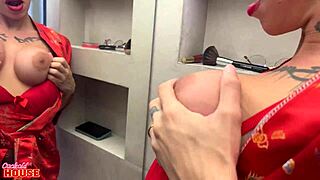 Big clit morena cheats with two guys