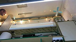 Boss intensely plays with shop assistant's pussy during customer talk