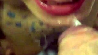 Vilja gives sloppy POV blowjob with gagging