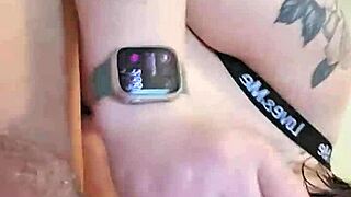 tug life candid sandra jerks a cock all over her big natural tits