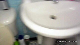 Filming babes fucking at party orgy with big cocks