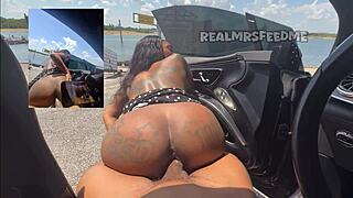 Big Booty Riding Freak Bitch In Public