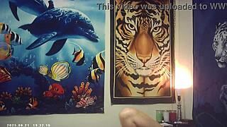 Behind scenes of porn shoot with Asian babe and Italian machine