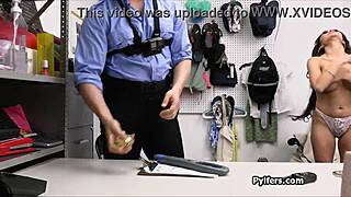 jewelry stealing big tit latina punished hard at the back office