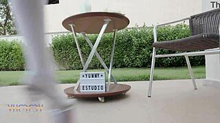 In p-sluts vol 59, young slut venus on fire fucks 4 big studs with double anal, pussy puking, footjob, and piss.