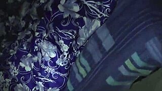 encuentro a la mama de mi mejor amigo en la cama pt1, she's teasing in lingerie and stripping slowly