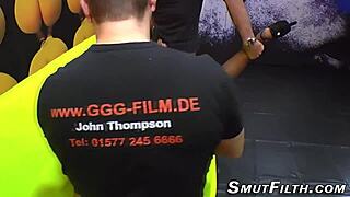 Ebony German Blowbang Facial Cumshot Group