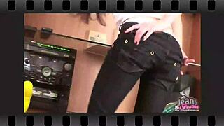 Brigette Flashing Her Panties In Tight Blue Jeans