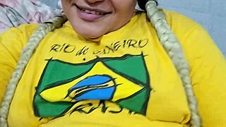 Latina bbw shows off her hairy pussy on request