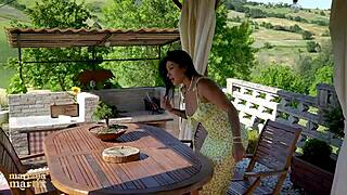 Big-ass latina fucks muscular italian outdoors with mariana martix and big white bull