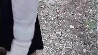 Puta Caliente Recibe Leche Y Nalgadas Creampie Al Aire Libre