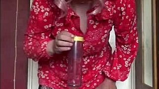 bisexual crossdresser says, 'i love piss so much, let me swallow yours straight from your bladder.'
